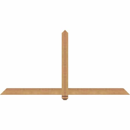 Ekena Millwork Eugene Smooth Timber Gable Bracket, Western Red Cedar, 72"W x 36"H x 3 1/2"D x 3 1/2"F, 12/12 Pitch GBW072X36X0404EUG00SWR